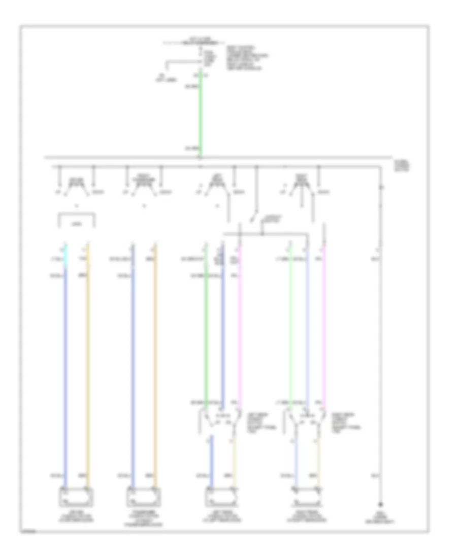Электросхема стеклоподъемников для Chevrolet HHR LT 2008