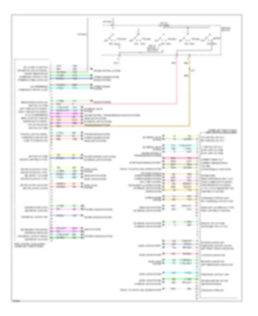Электросхема блоков управления кузовом (1 из 2) для Chevrolet Traverse LT 2009