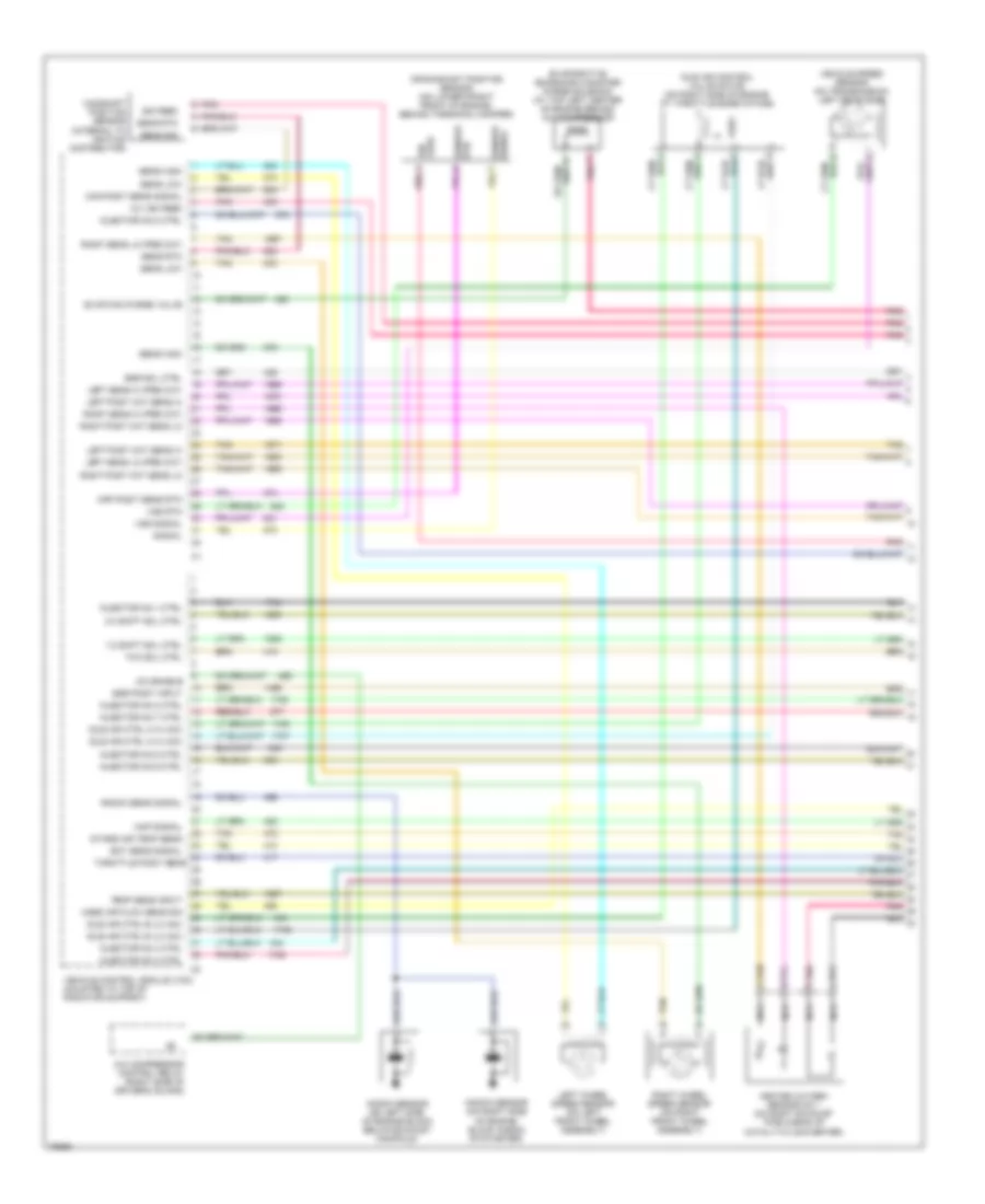 7.4L (VIN J), Электросхема системы управления двигателя шасси кэмпинга (1 из 4) для Chevrolet Forward Control P30 1996