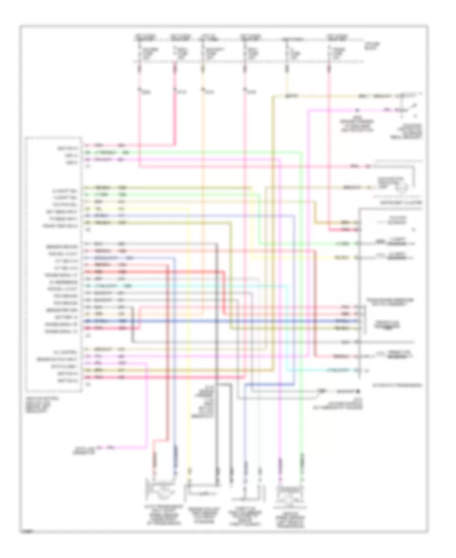 5.7L (VIN R), Электросхема коробки передач АКПП для Chevrolet Forward Control P30 1996
