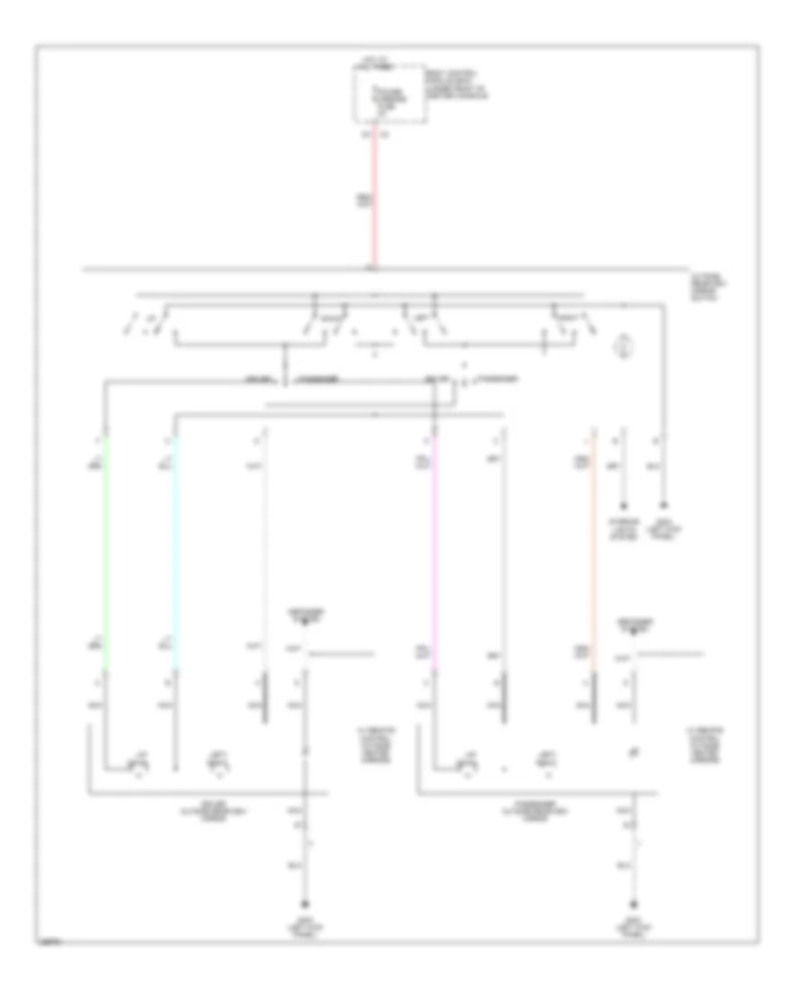 Электросхема привода зеркал для Chevrolet Malibu Maxx LTZ 2007