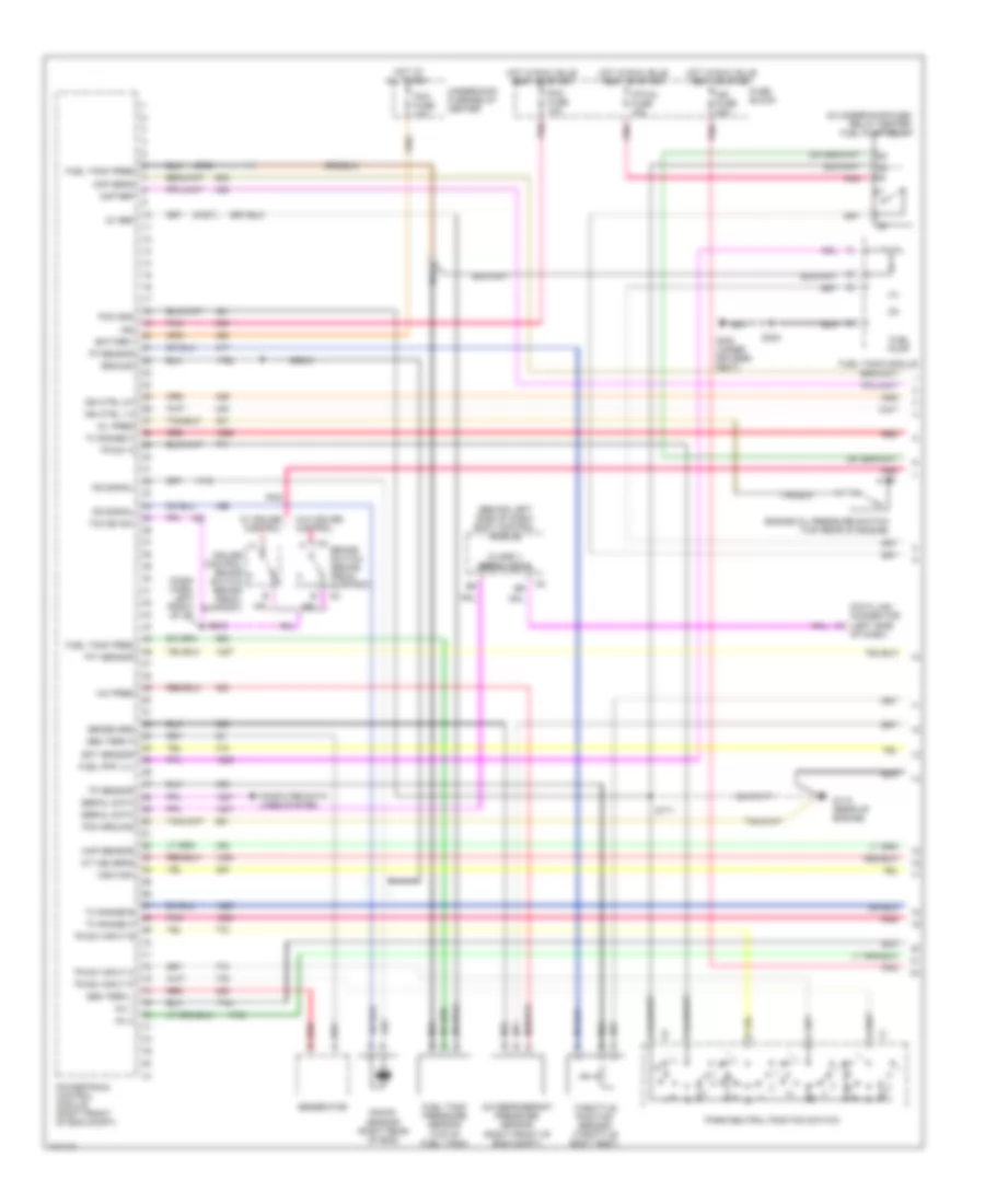 2.4L ВИН Т, Электросхема системы управления двигателя (1 из 3) для Chevrolet Cavalier LS 2000