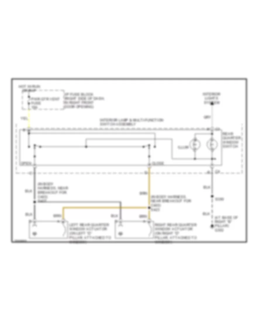 задний Windows Wiring Diagram четверти для Chevrolet Venture LT 2005