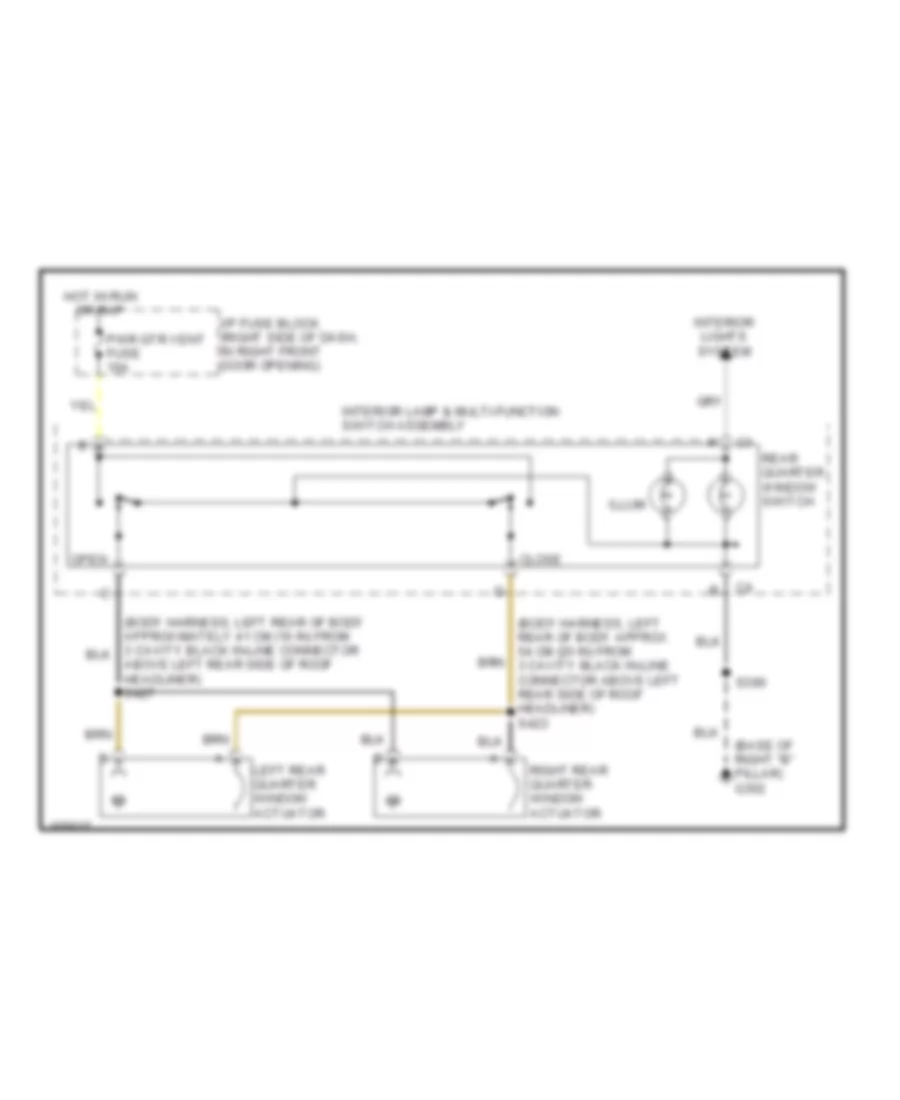 задний Windows Wiring Diagram четверти для Chevrolet Venture 2002