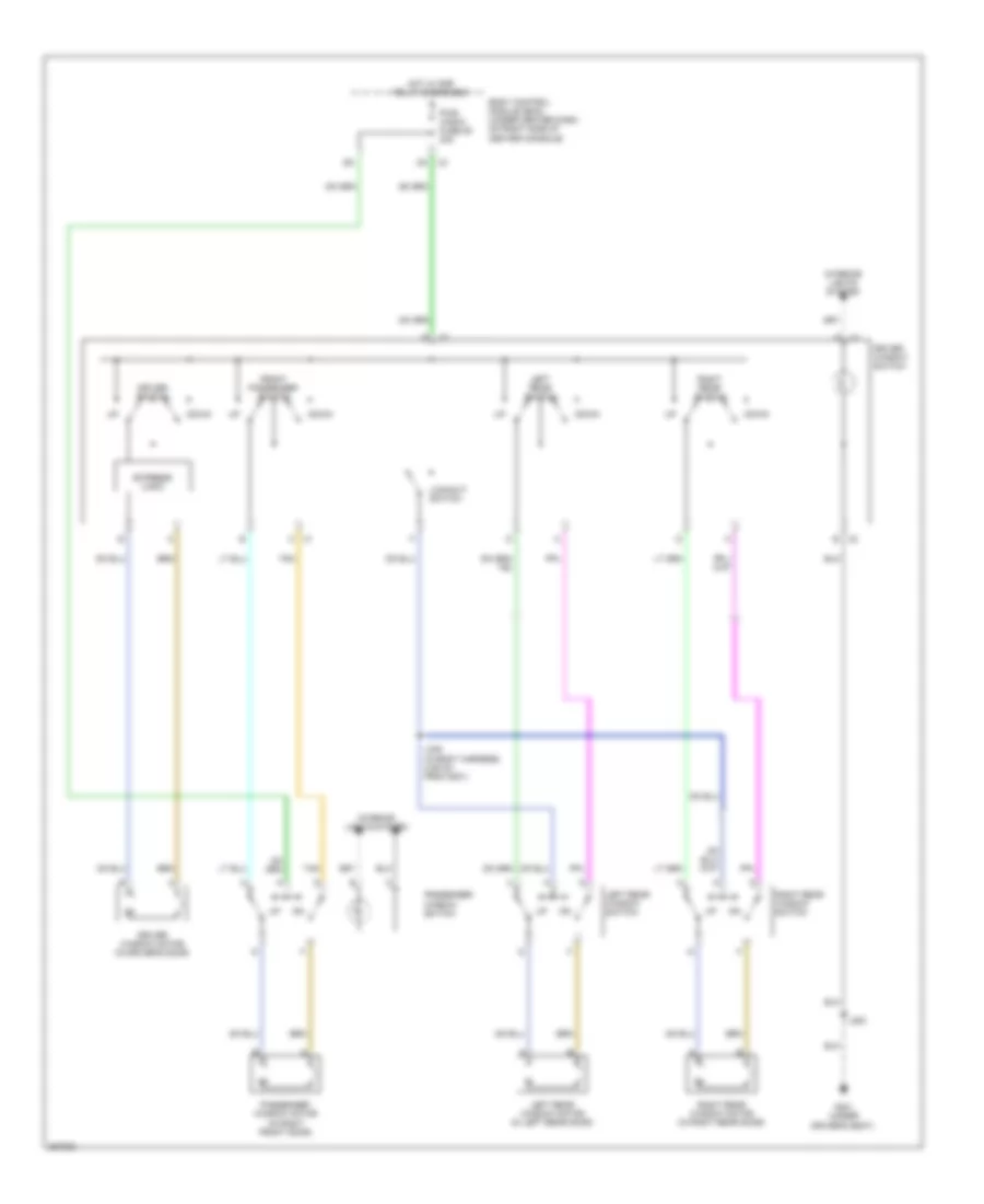 Электросхема стеклоподъемников, седан для Chevrolet Cobalt SS 2009