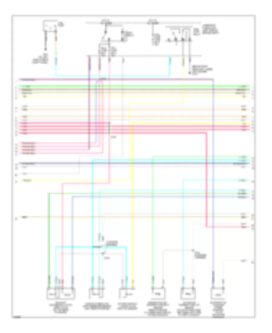 1.6L VIN 6, Электросхема системы управления двигателем (3 из 4) для Chevrolet Aveo LS 2006