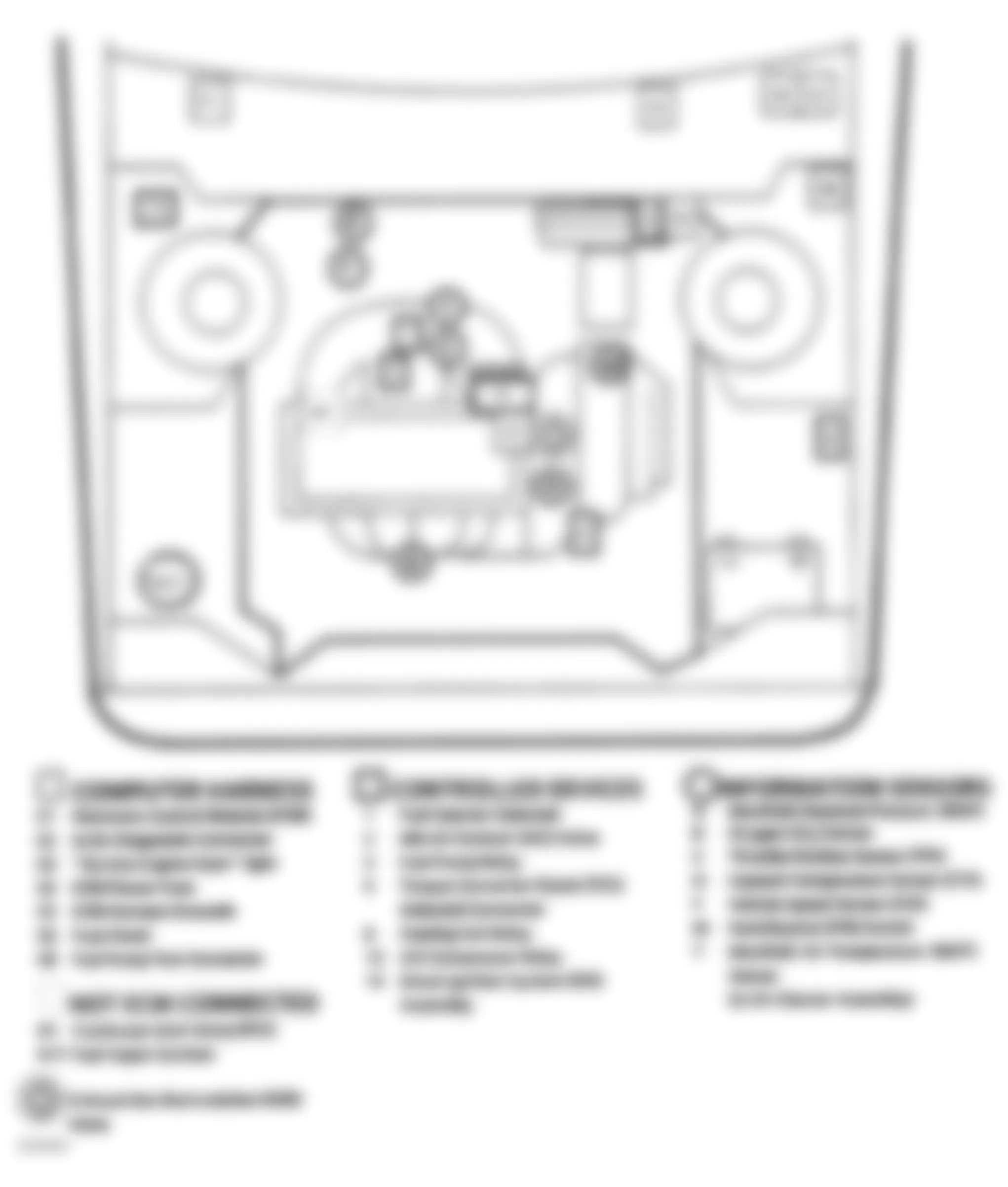 Chevrolet Cavalier VL 1990 - Component Locations -  Component Locations (3 Of 9)