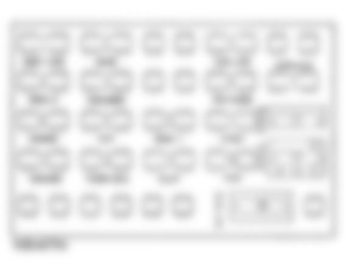 Chevrolet Cavalier RS 1992 - Component Locations - Fuse Panel Identification (1991-93 Models)