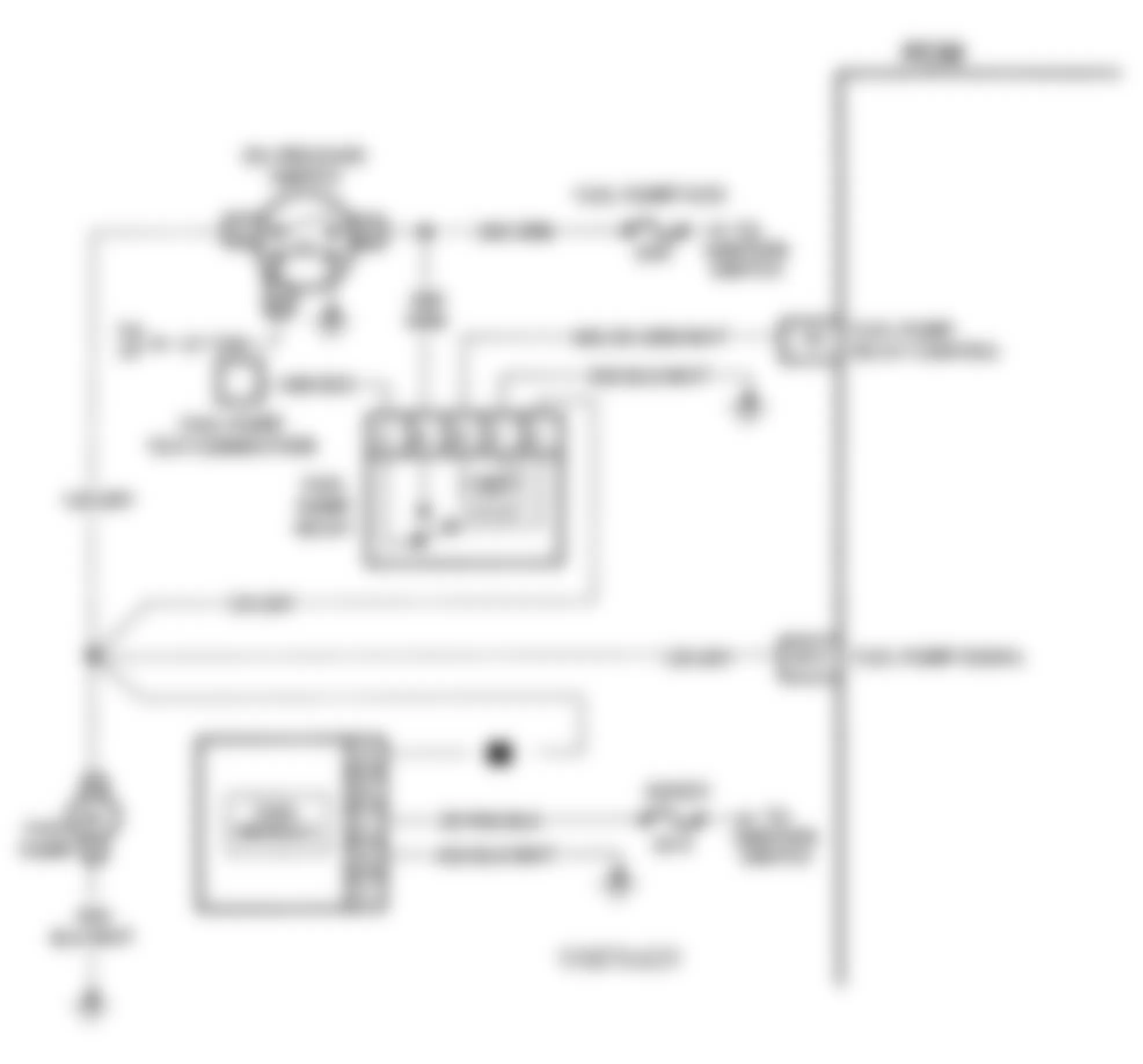 Chevrolet APV 1993 - Component Locations -  CODE 54, Schematic, Fuel Pump Circuit (4.3L G Series W/4L60E Trans.)