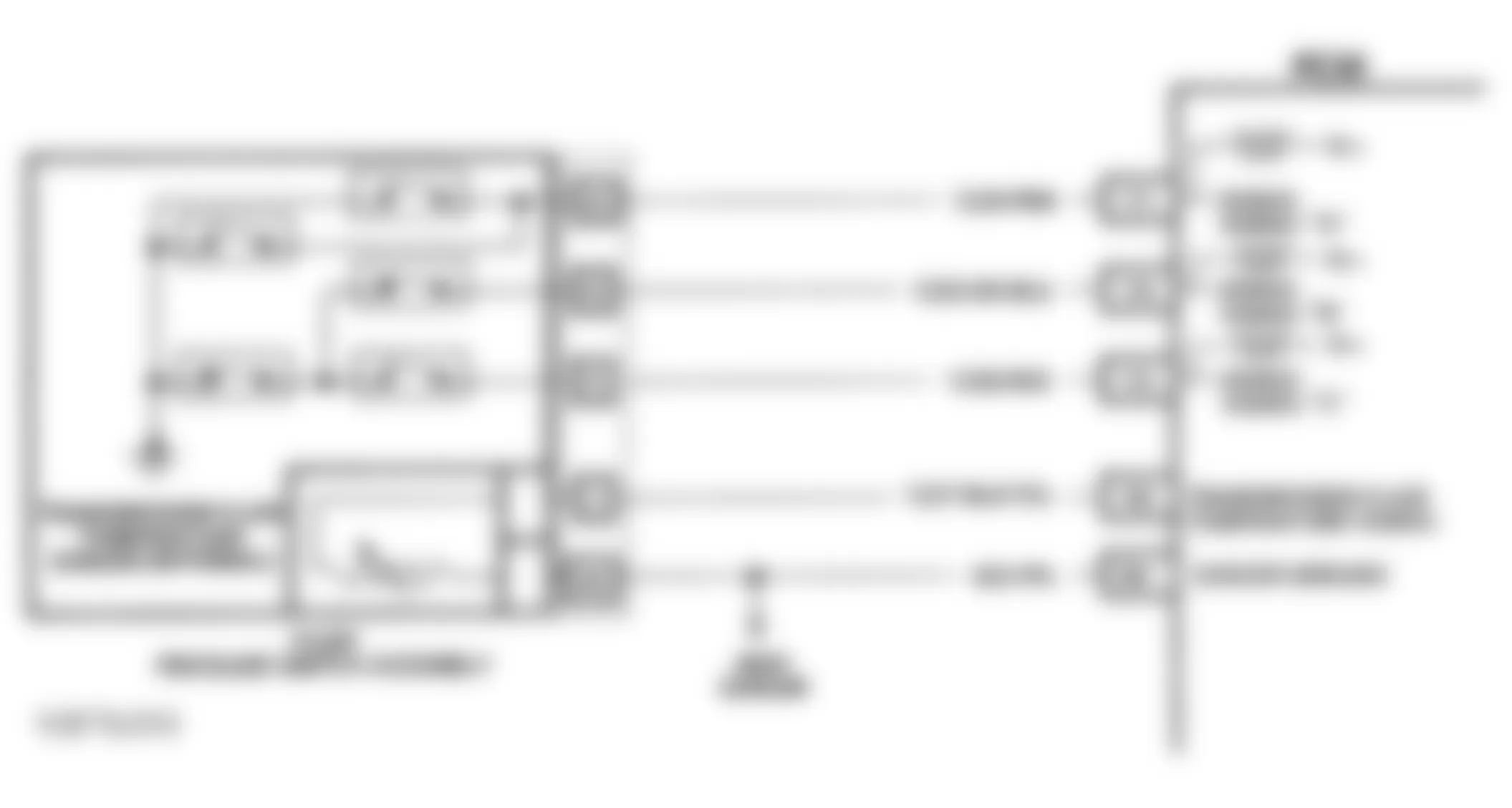 Chevrolet Astro 1993 - Component Locations -  CODE 58, Schematic, Trans. Fluid Temp. Sensor - Hi Temp. Indicated (G Series)