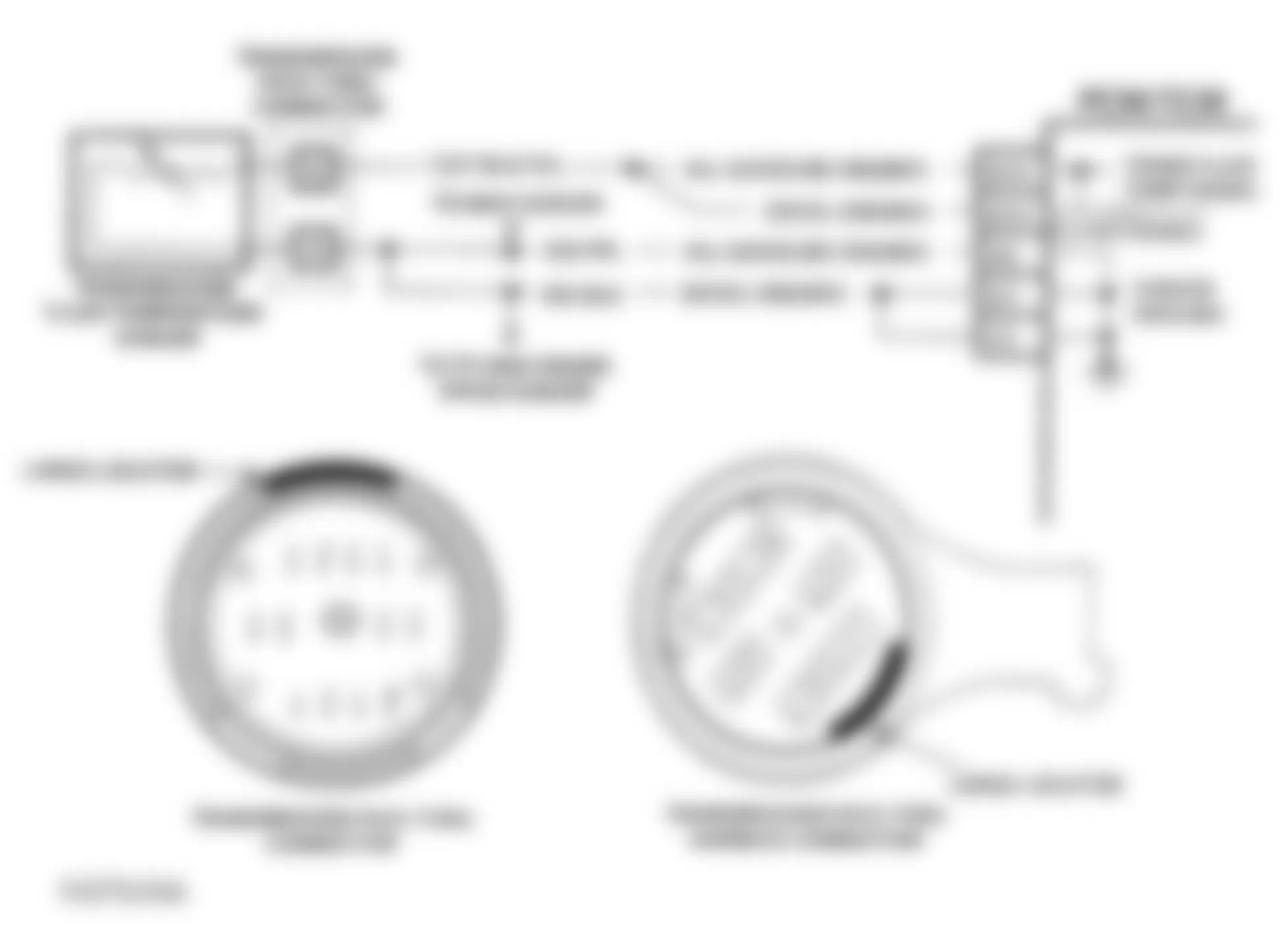 Chevrolet Astro 1993 - Component Locations -  CODE 58, Schematic, Trans. Fluid Temp. Sensor - Hi Temp. Indicated
