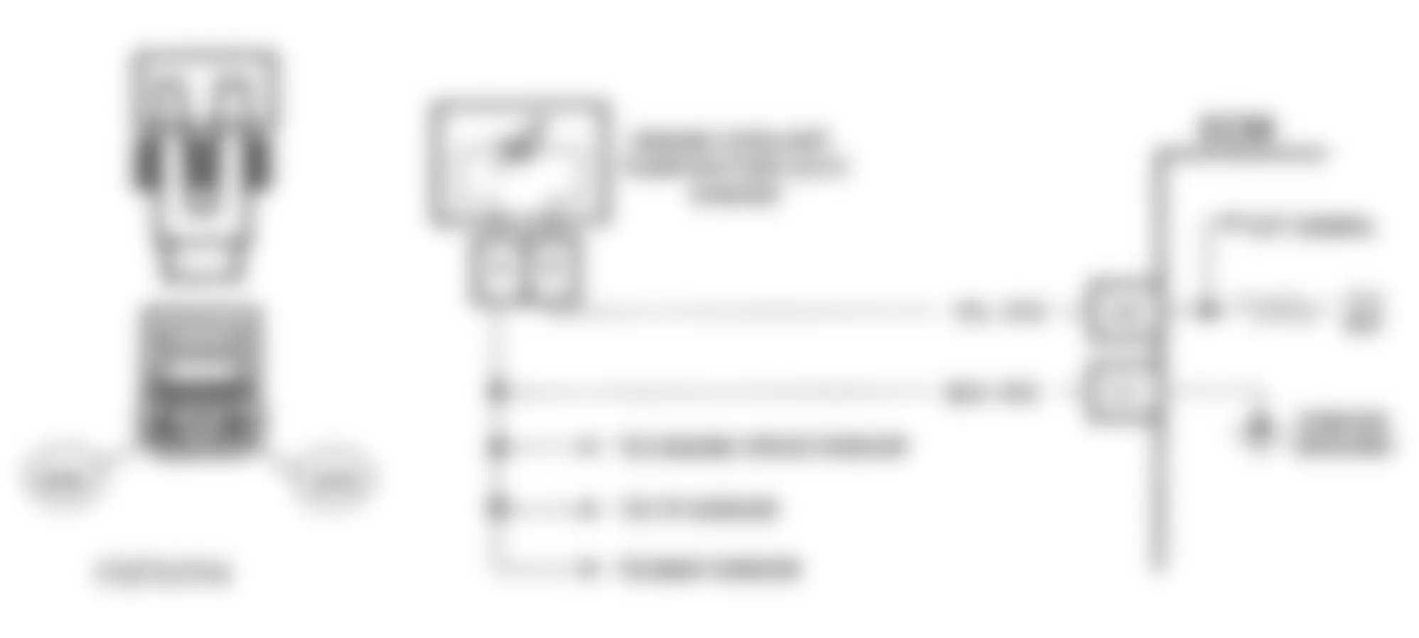 Chevrolet C3500 HD 1993 - Component Locations -  DTC 15, Schematic, ECT Sensor Lo Temp. Indicated (M/T)