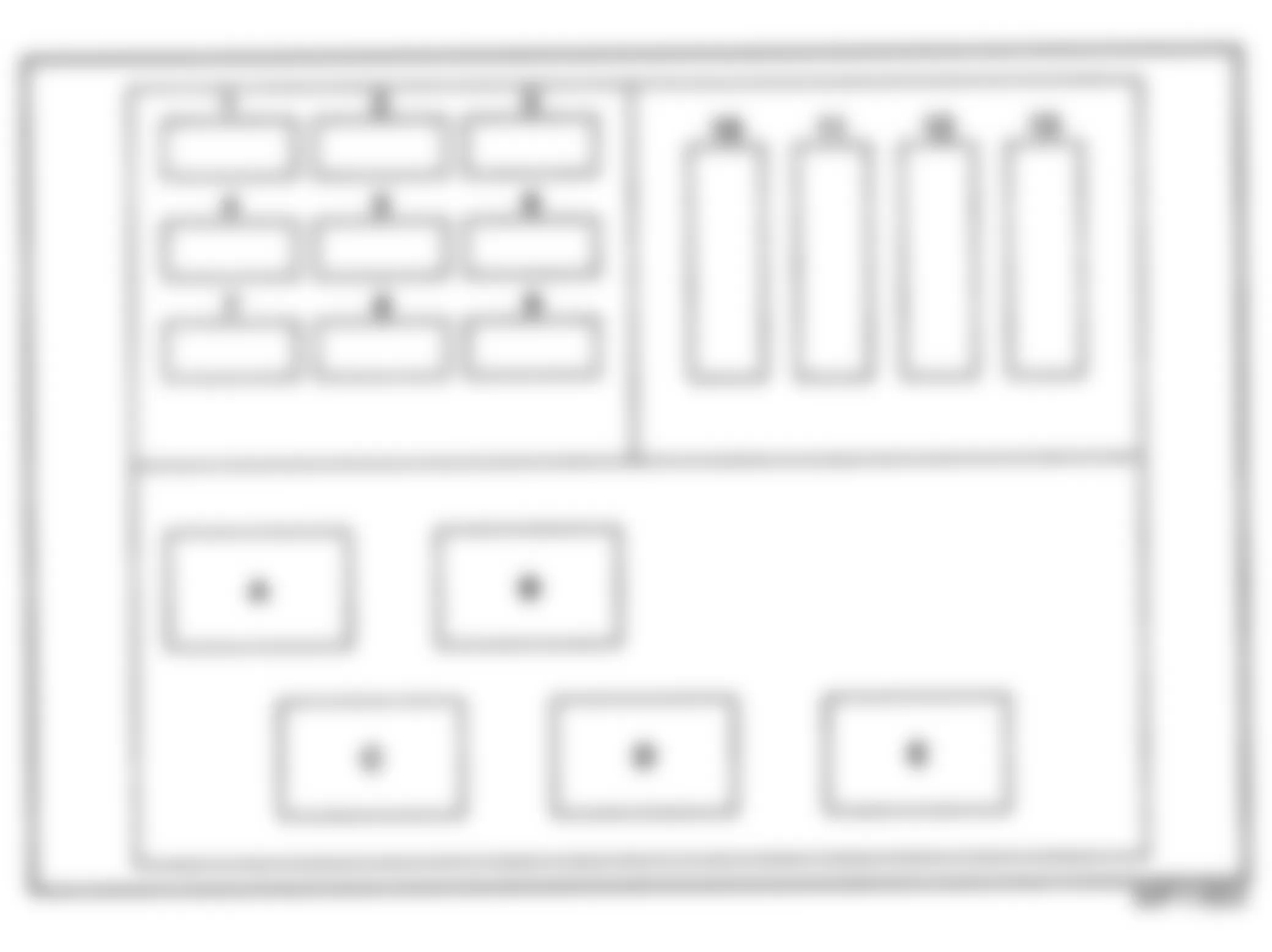 Chevrolet Caprice Classic 1993 - Component Locations -  Underhood Fuse & Relay Identification (1994)