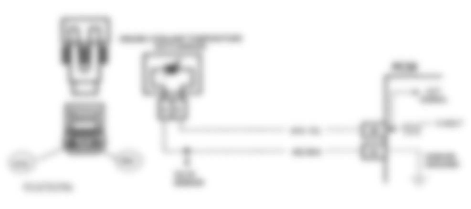 Chevrolet Cutaway P30 1993 - Component Locations -  DTC 14, Schematic, ECT Sensor High Temp. Indicated (A/T)