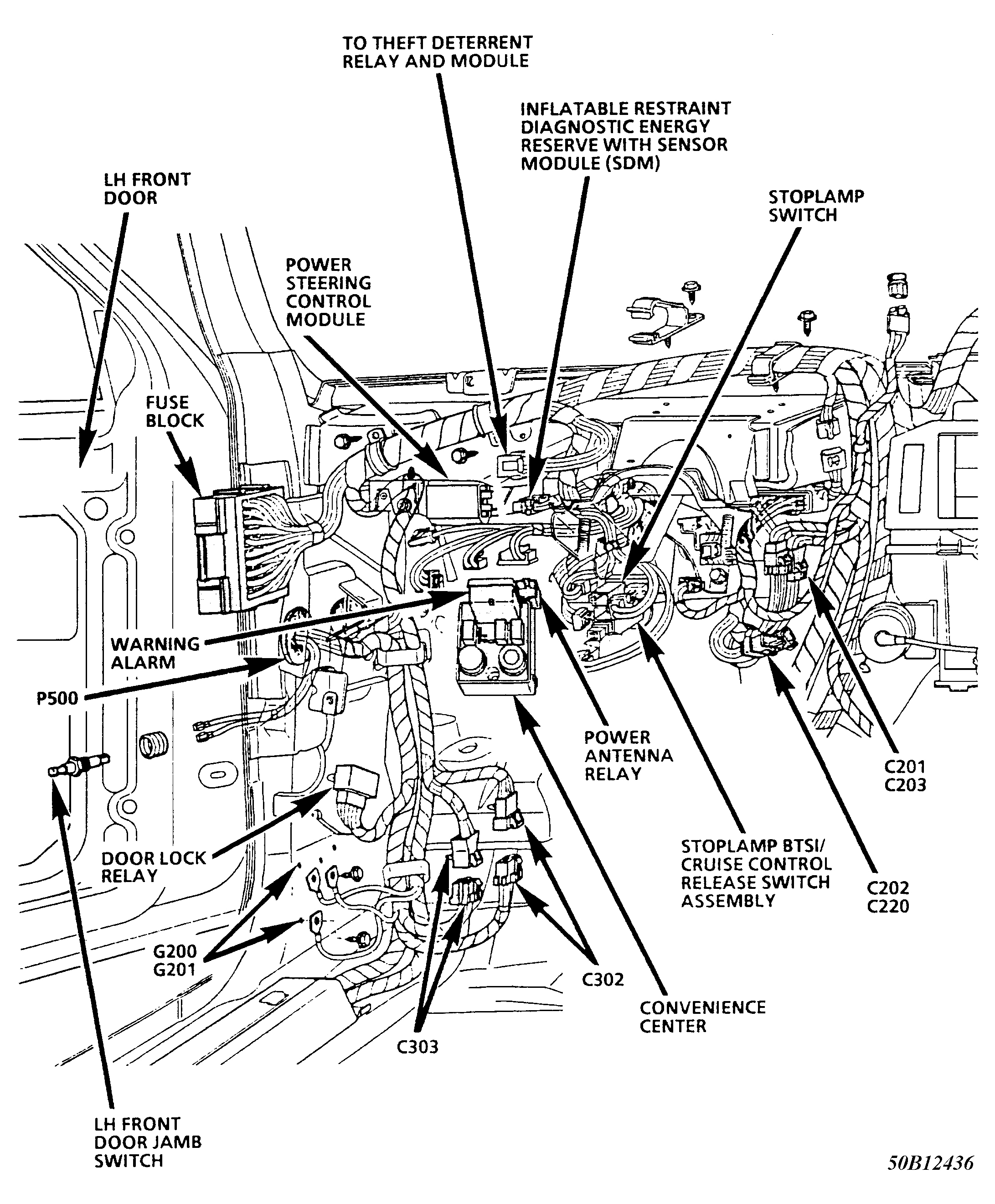 Chevrolet Caprice Classic 1994 - Component Locations -  Component Locations (1 Of 2)