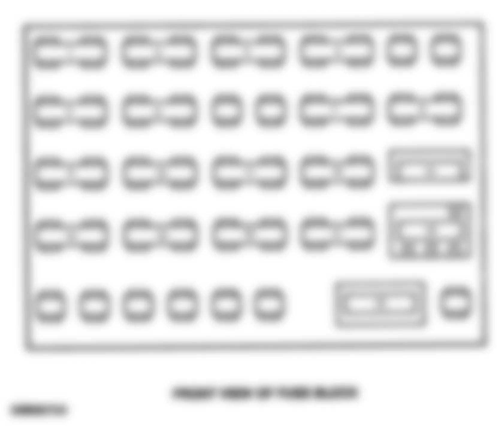 Chevrolet Cavalier RS 1994 - Component Locations -  Fuse Panel Identification (1994 Models)