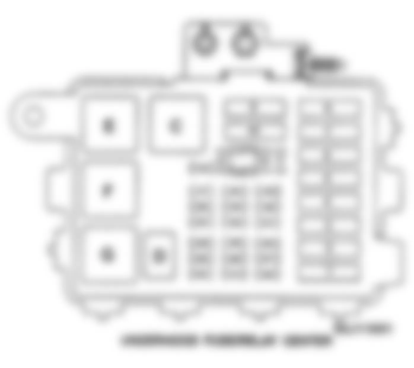 Chevrolet Suburban C1500 1995 - Component Locations -  Identifying Underhood Fuse/Relay Center Components