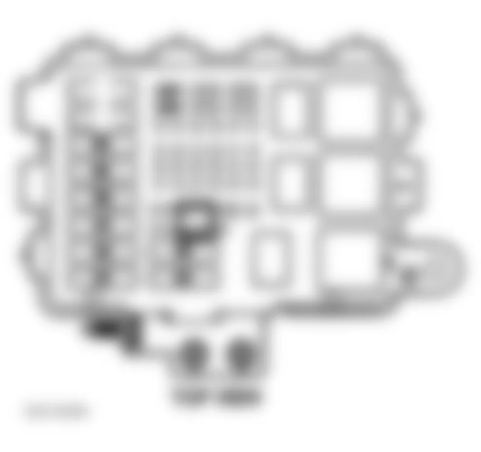 Chevrolet Chevy Express G3500 1996 - Component Locations -  Identifying Underhood Fuse-Relay Center Components