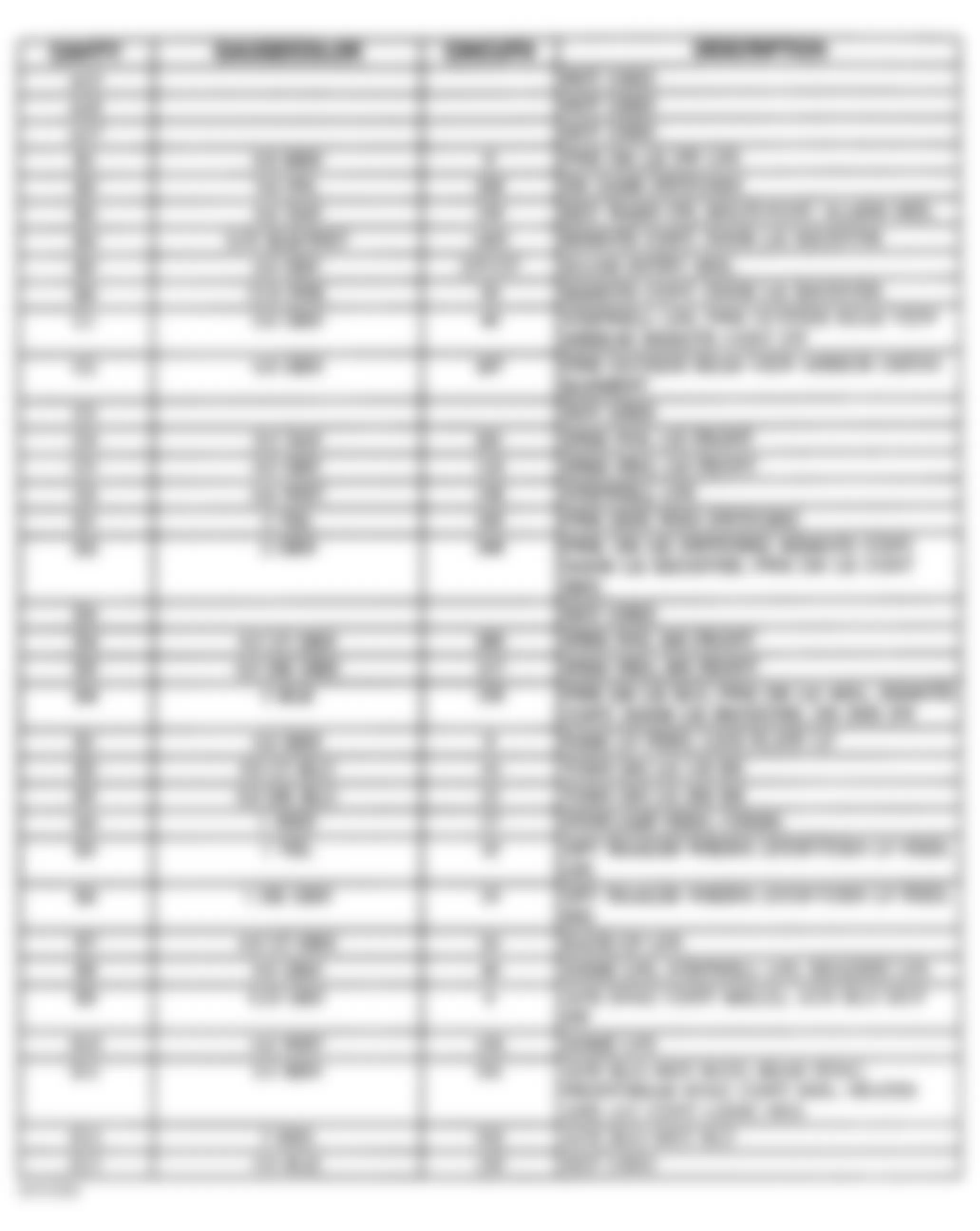 Chevrolet Chevy Van G30 1996 1996 ELECTRICAL Fuses Circuit Breakers G