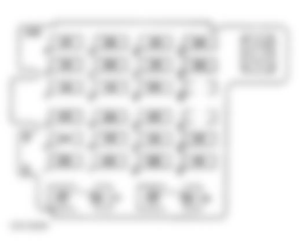 Chevrolet Suburban K1500 1996 - Component Locations -  Instrument Panel Fuse Block - Identifying Components (1 Of 2)