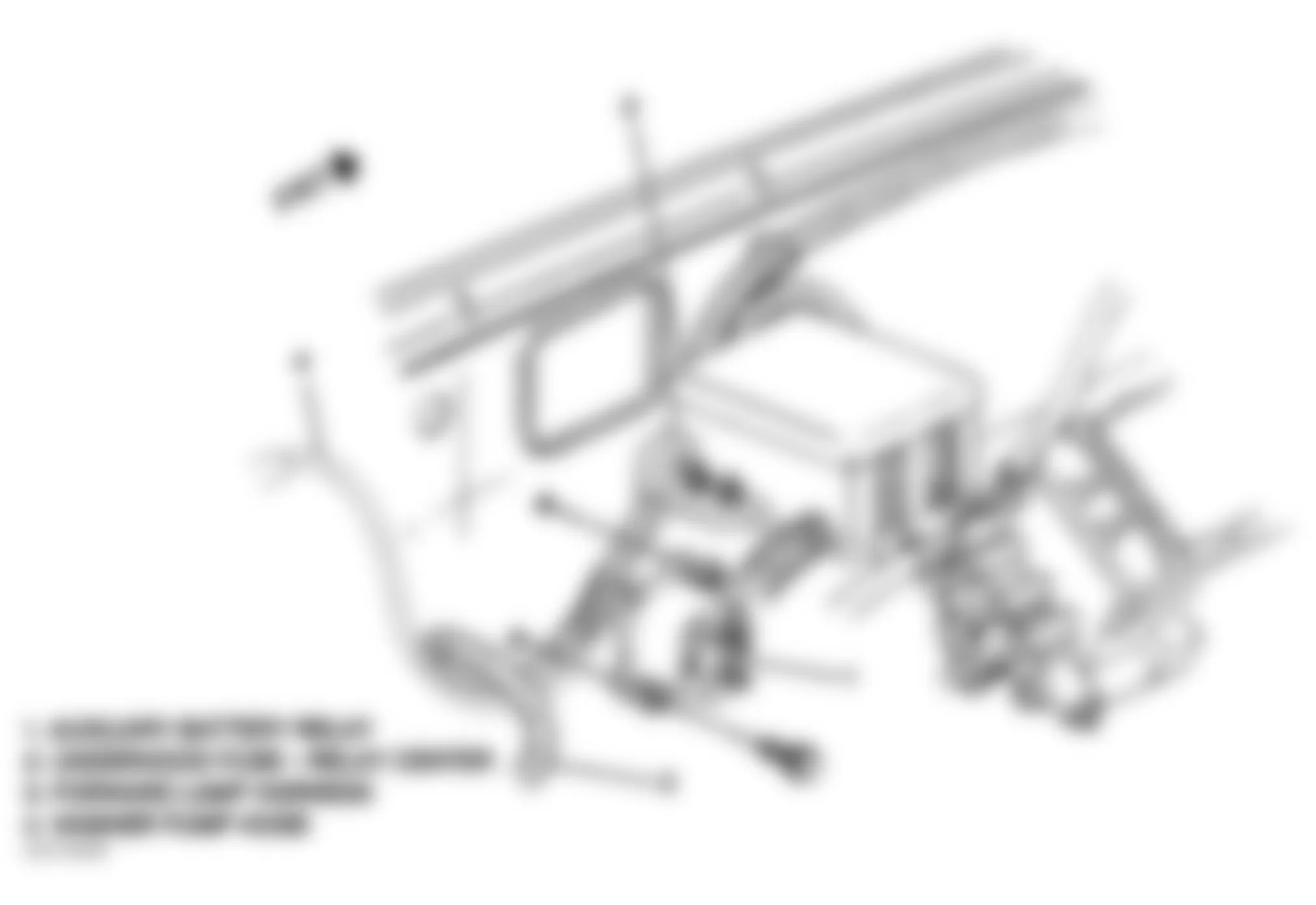 Chevrolet Suburban K1500 1996 - Component Locations -  Underhood Fuse/Relay Center Location