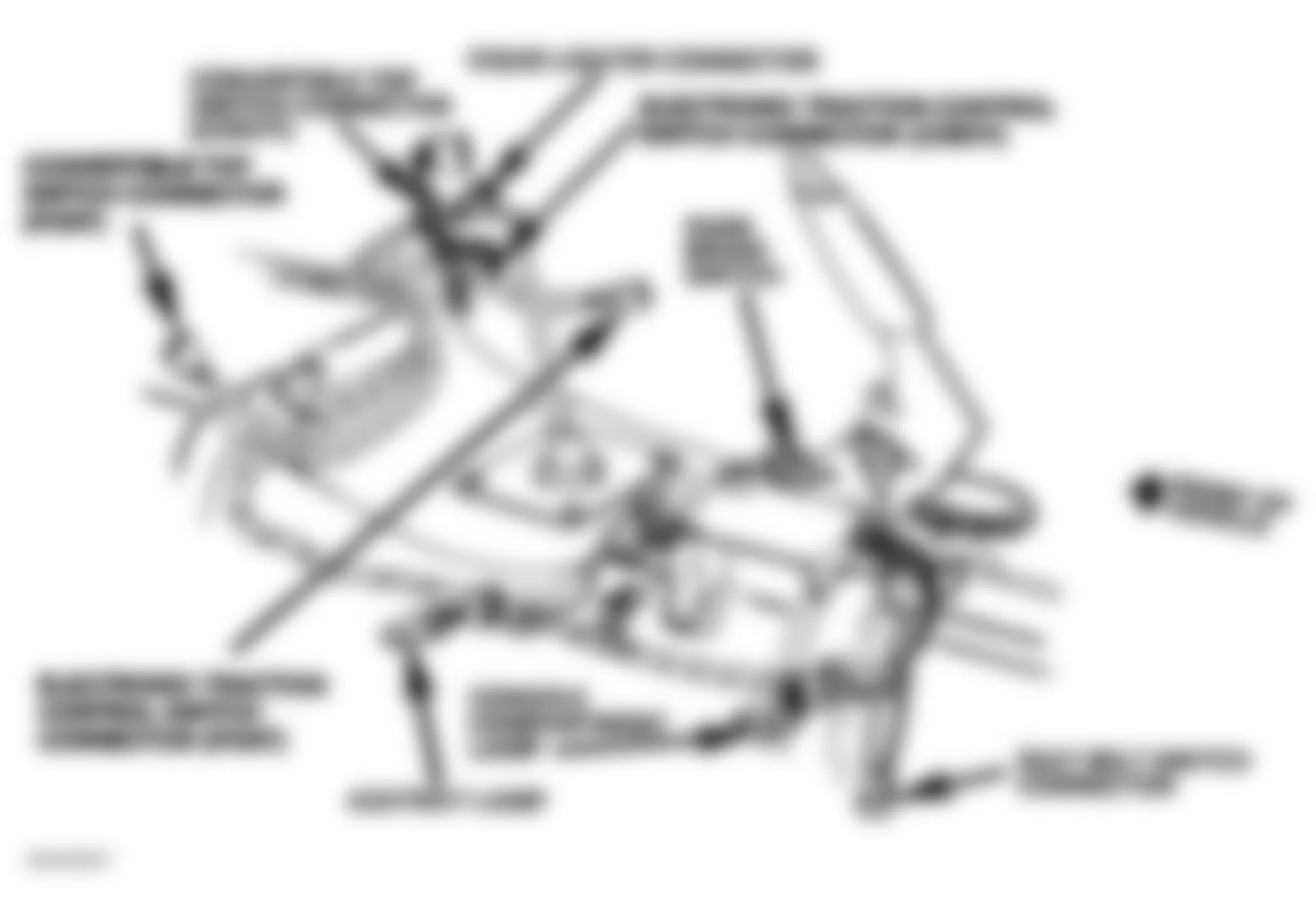 Chevrolet Camaro Z28 1997 - Component Locations -  Under Center Console (Manual M49 & MM6)