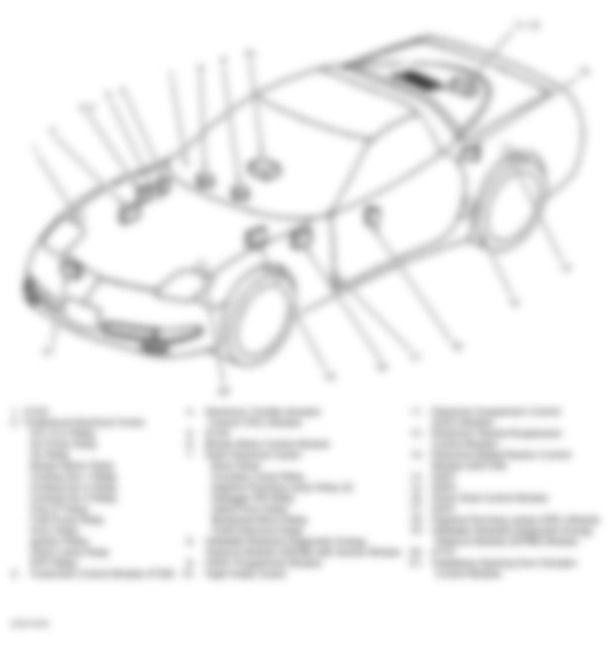 Chevrolet Corvette 1997 - Component Locations -  Vehicle Overview