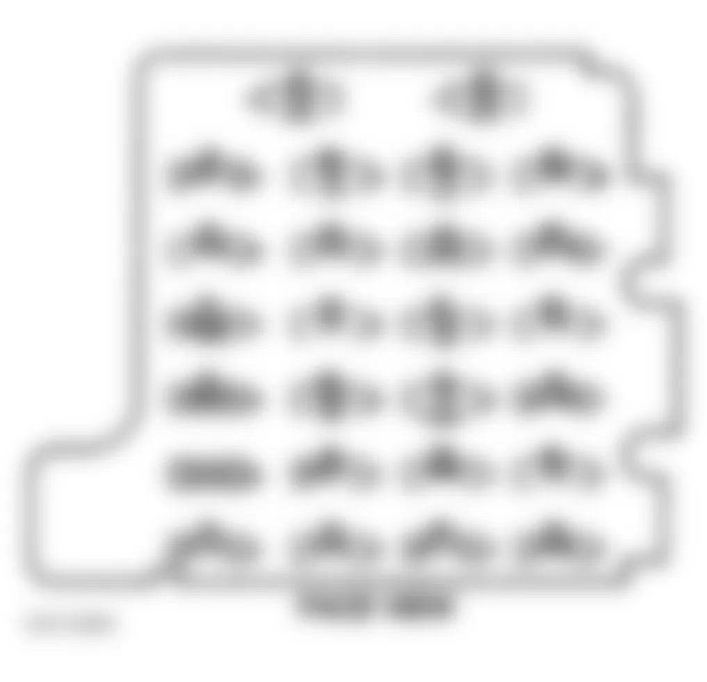 Chevrolet Cutaway G3500 1997 - Component Locations -  Identifying Instrument Panel Fuse Block