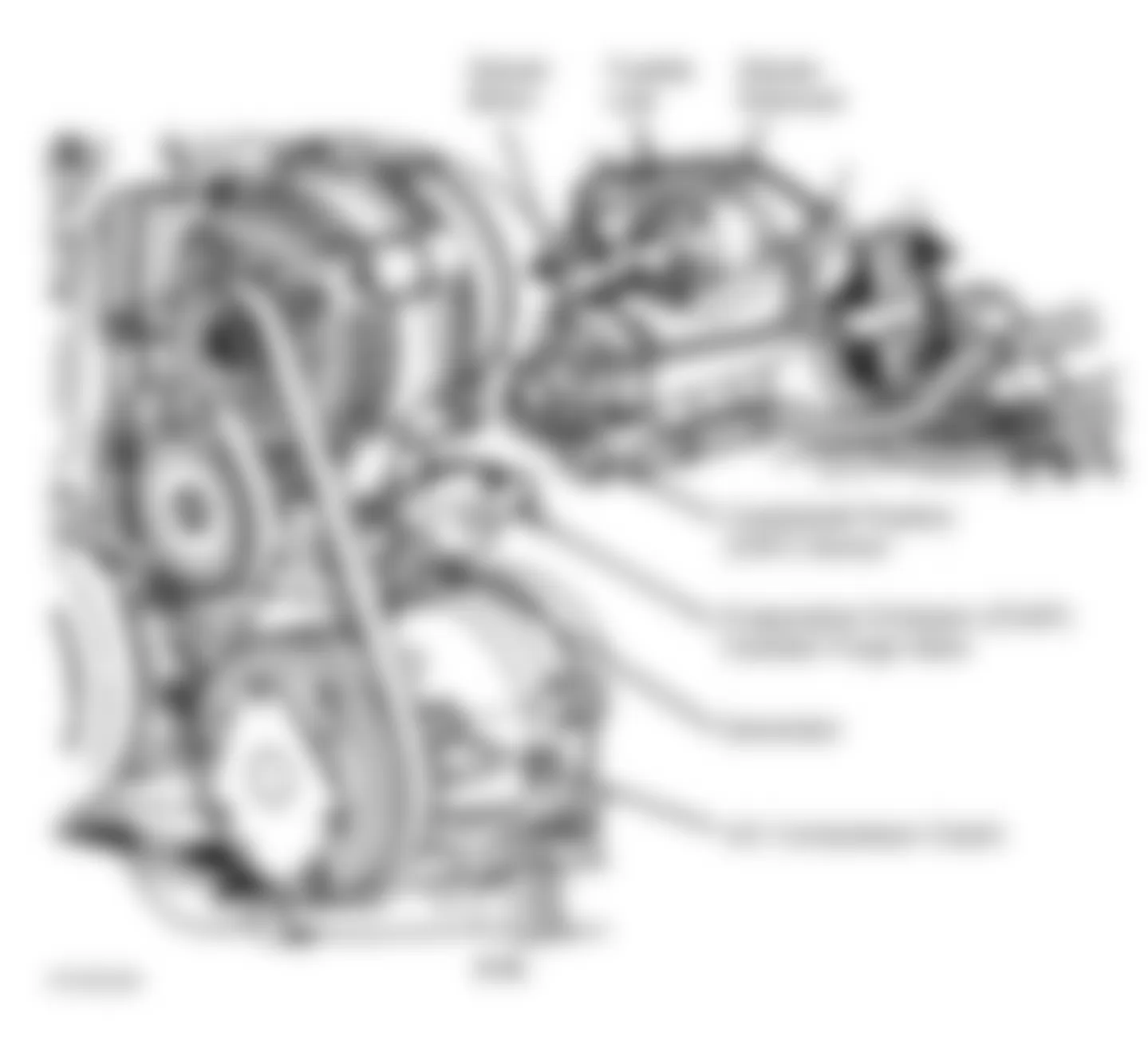 Chevrolet Malibu 1997 - Component Locations -  Left Front of Engine (2.4L VIN T)