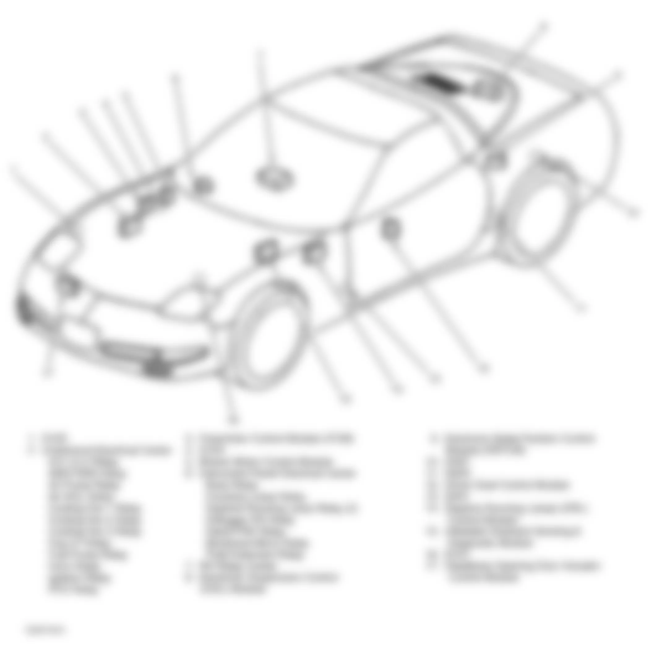 Chevrolet Corvette 1998 - Component Locations -  Vehicle Overview