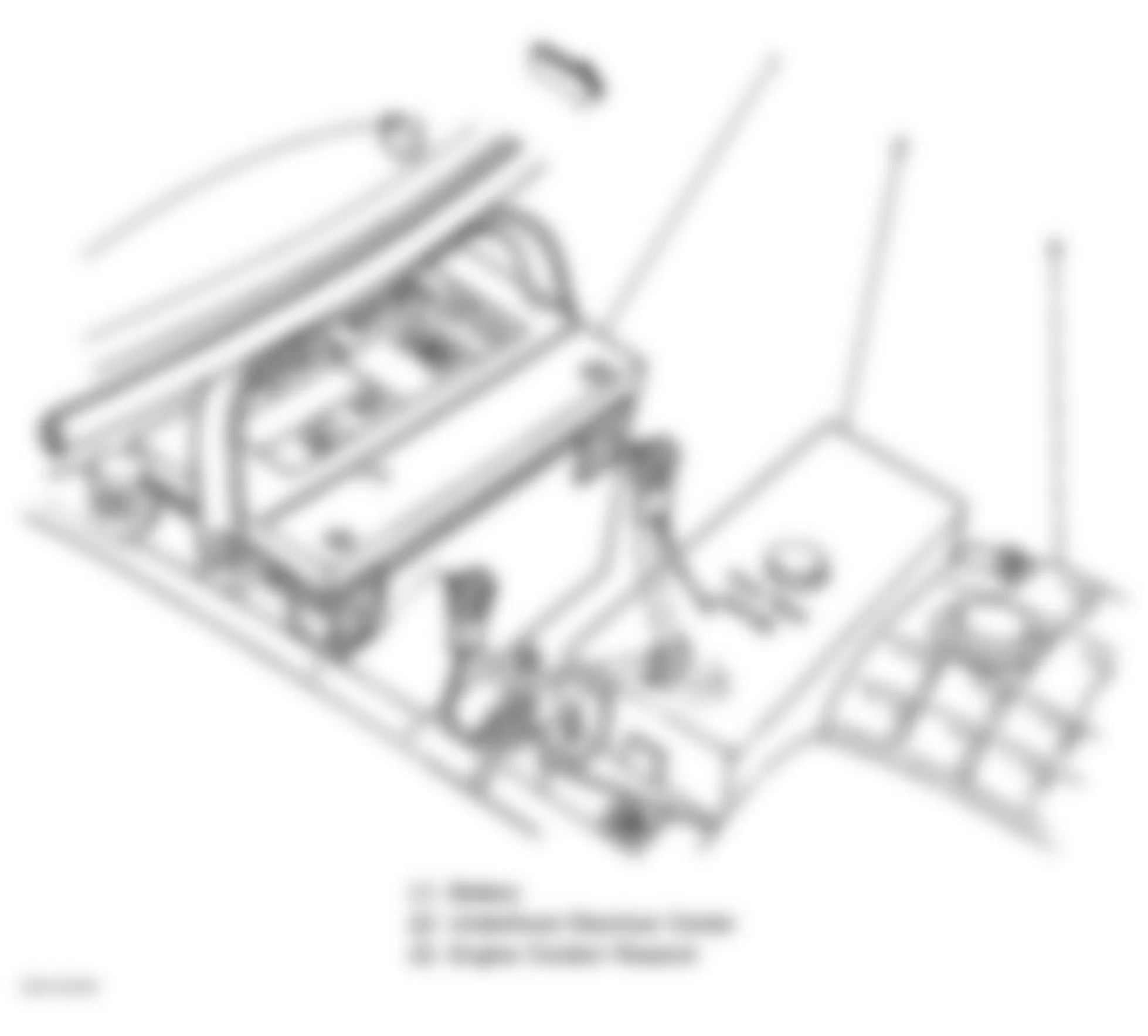 Chevrolet Corvette 1998 - Component Locations -  Locating Underhood Electrical Center
