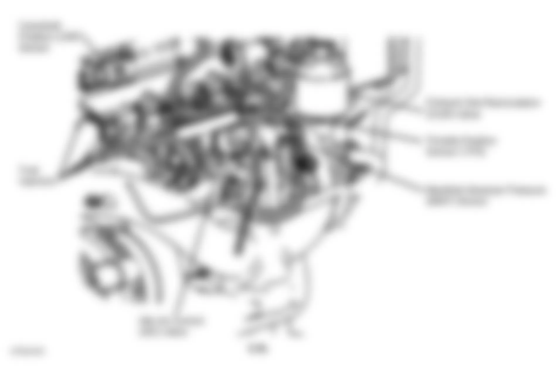 Chevrolet Malibu LS 1998 - Component Locations -  Left Side of Engine (2.4L VIN T)