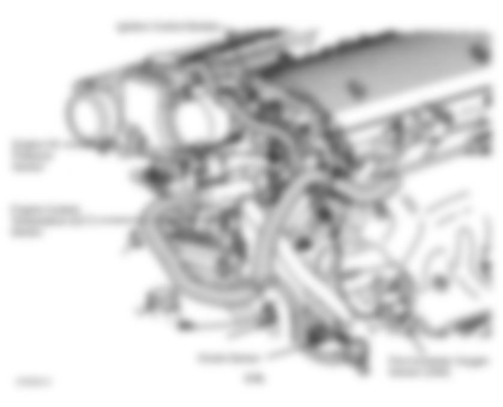 Chevrolet Malibu LS 1998 - Component Locations -  Top Front of Engine (2.4L VIN T)