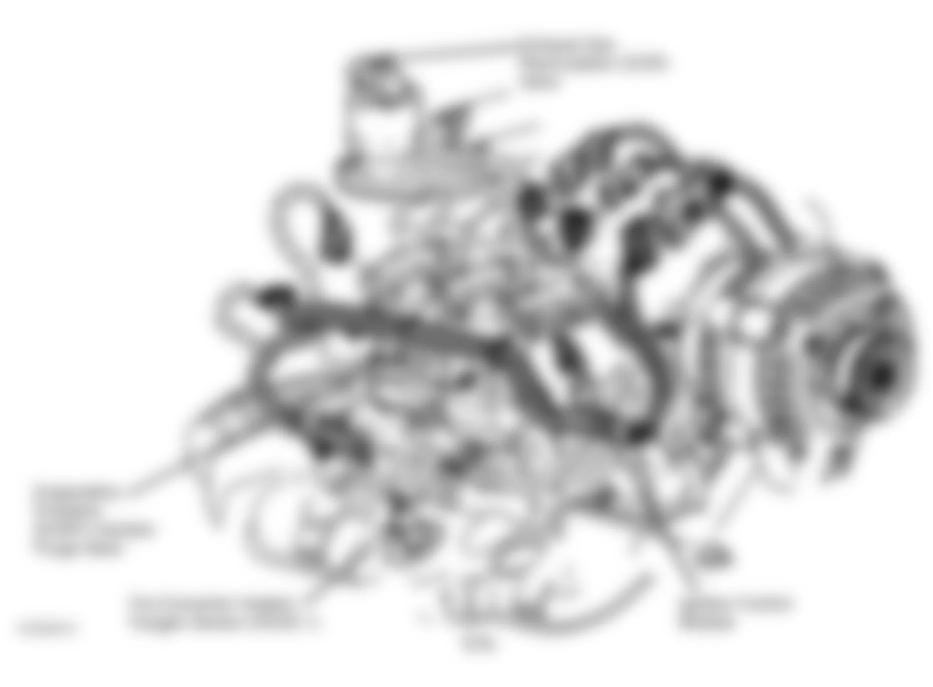 Chevrolet Malibu LS 1998 - Component Locations -  Top Right Side of Engine (3.1L VIN M)