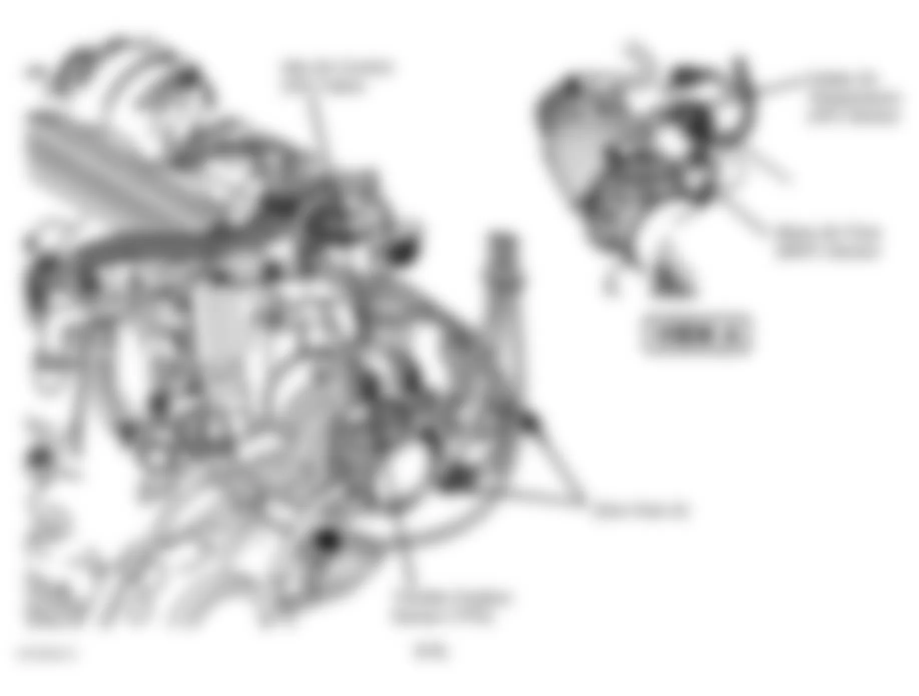 Chevrolet Malibu LS 1998 - Component Locations -  Top Rear of Engine (3.4L VIN M)
