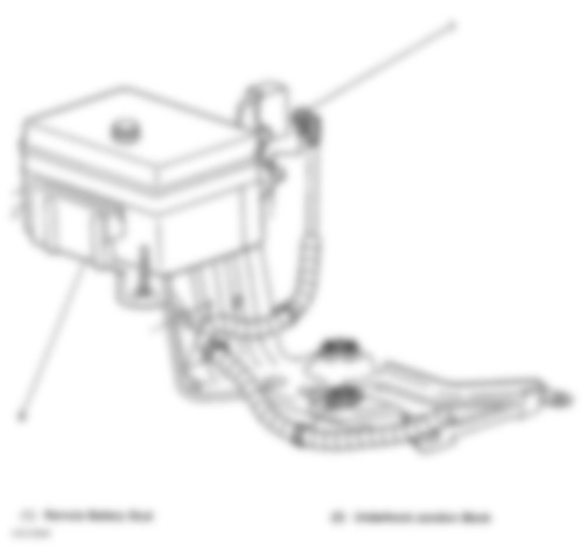 Chevrolet Malibu LS 1998 - Component Locations -  Locating Underhood Junction Block