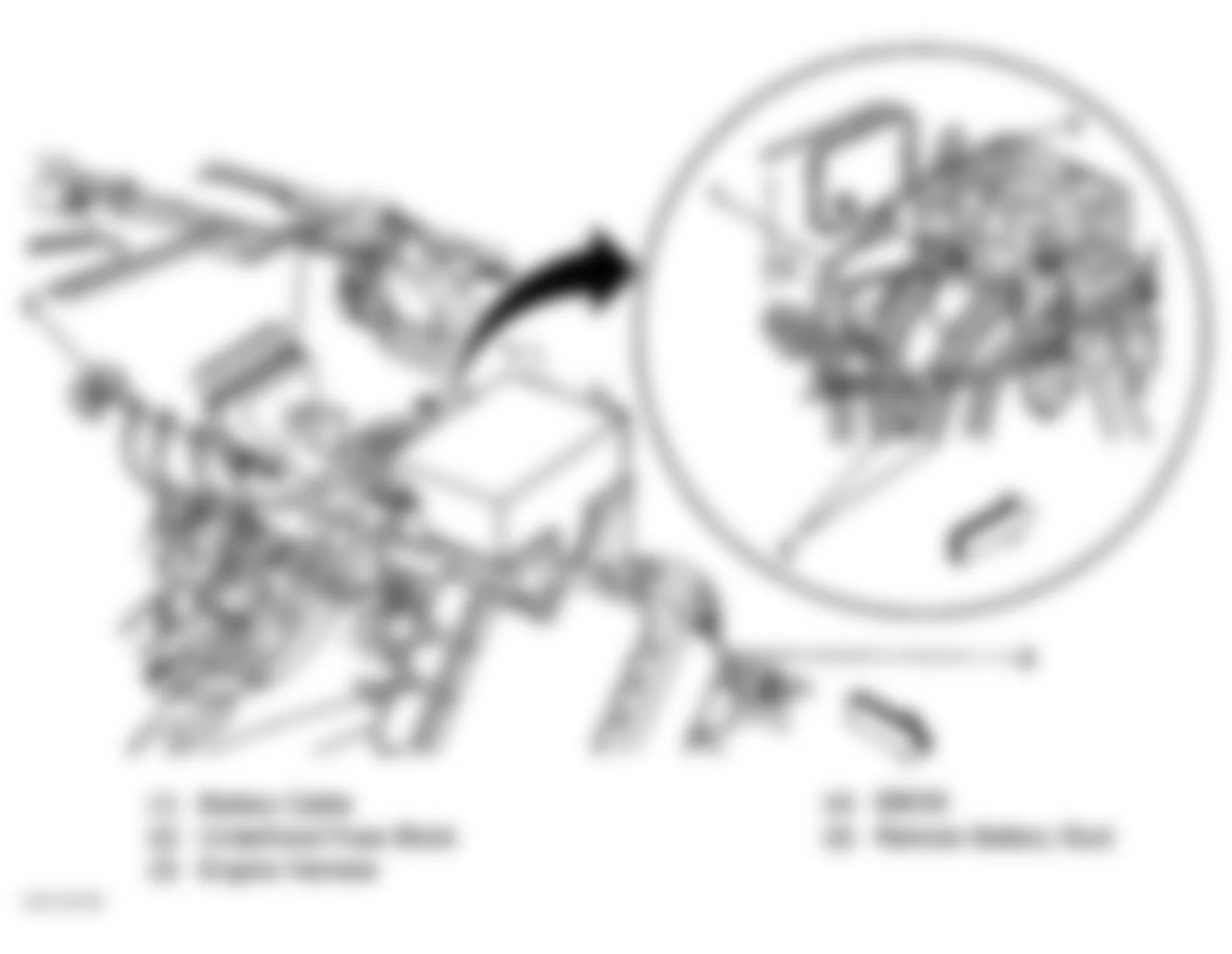 Chevrolet Pickup C2500 1998 - Component Locations -  Locating Underhood Fuse Block