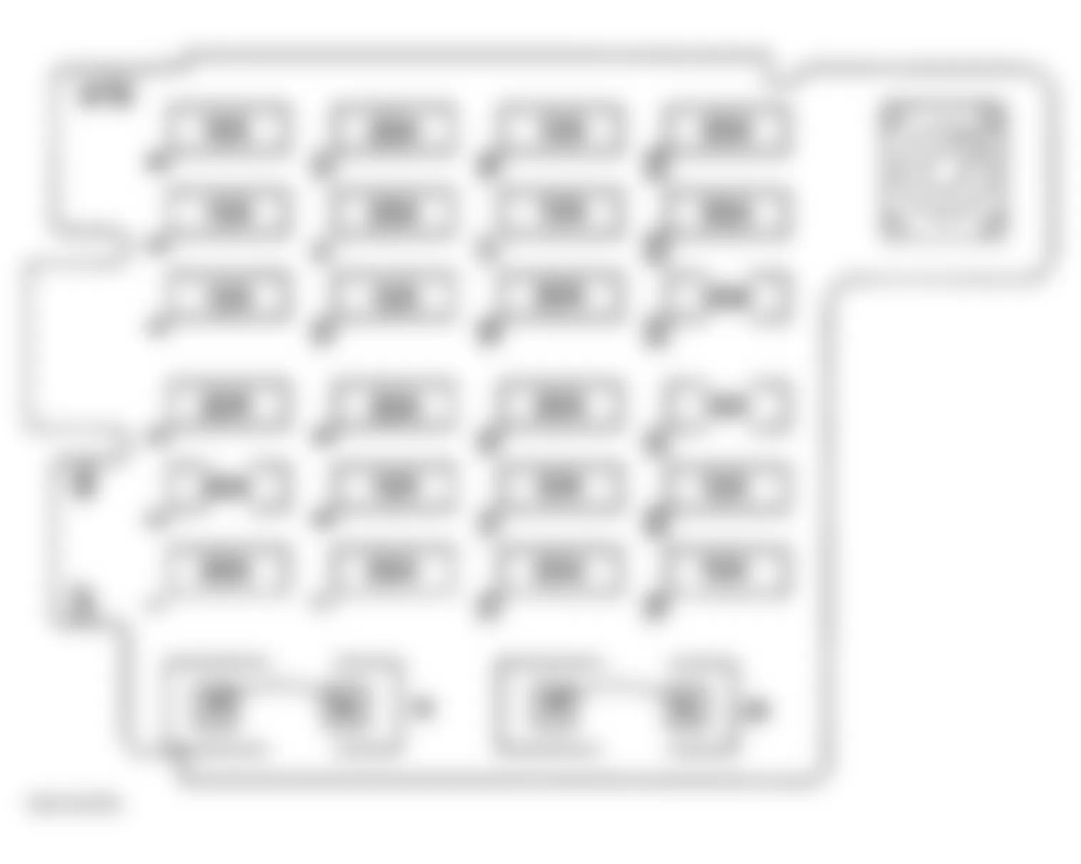 Chevrolet Suburban K1500 1998 - Component Locations -  Identifying Instrument Panel Fuse Block Components