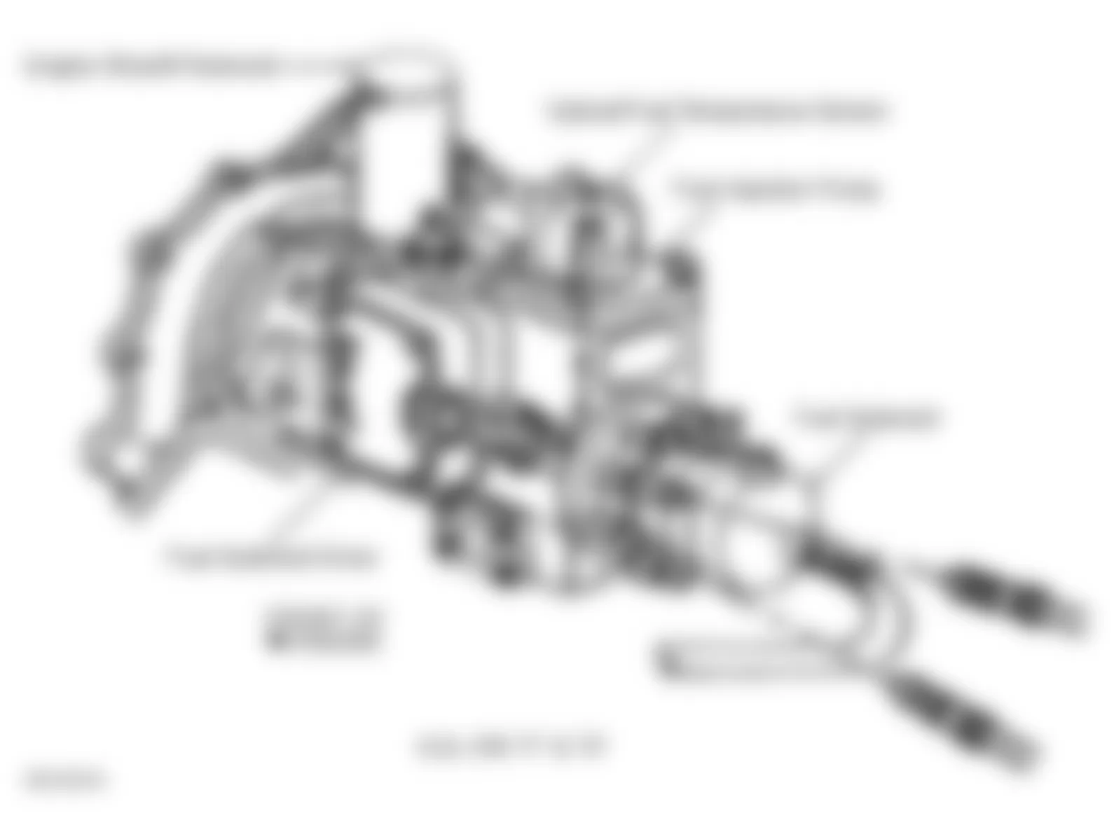 Chevrolet C3500 HD 1999 - Component Locations -  Injection Pump Components (6.5L VIN F & VIN S)