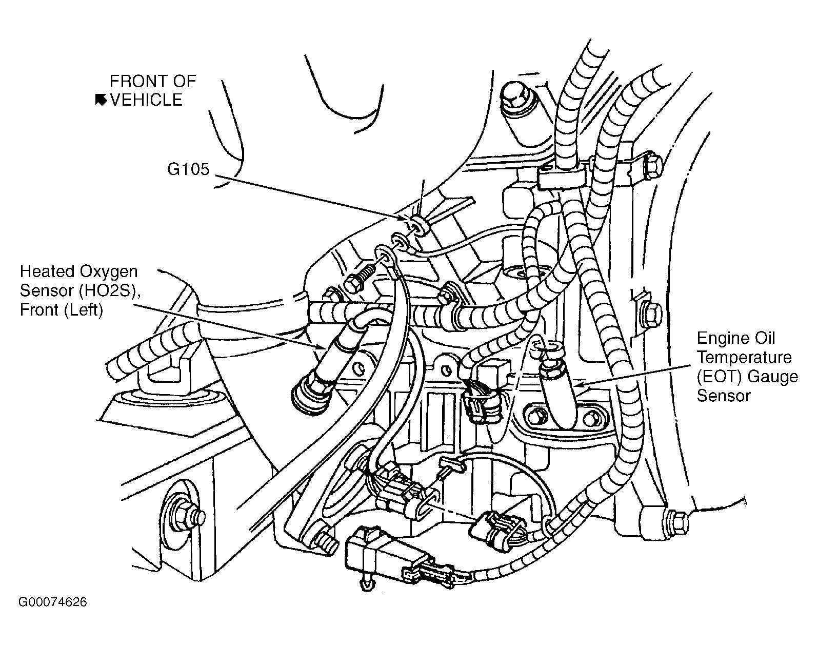 Chevrolet Corvette 1999 - Component Locations -  Lower Left Side Of Engine