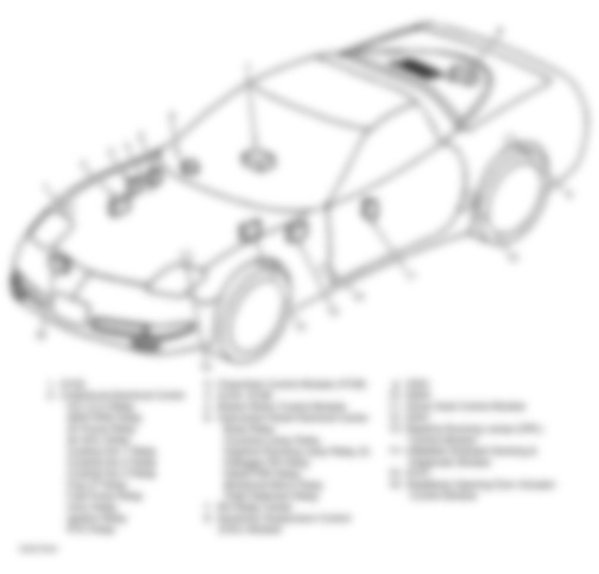 Chevrolet Corvette 1999 - Component Locations -  Vehicle Overview