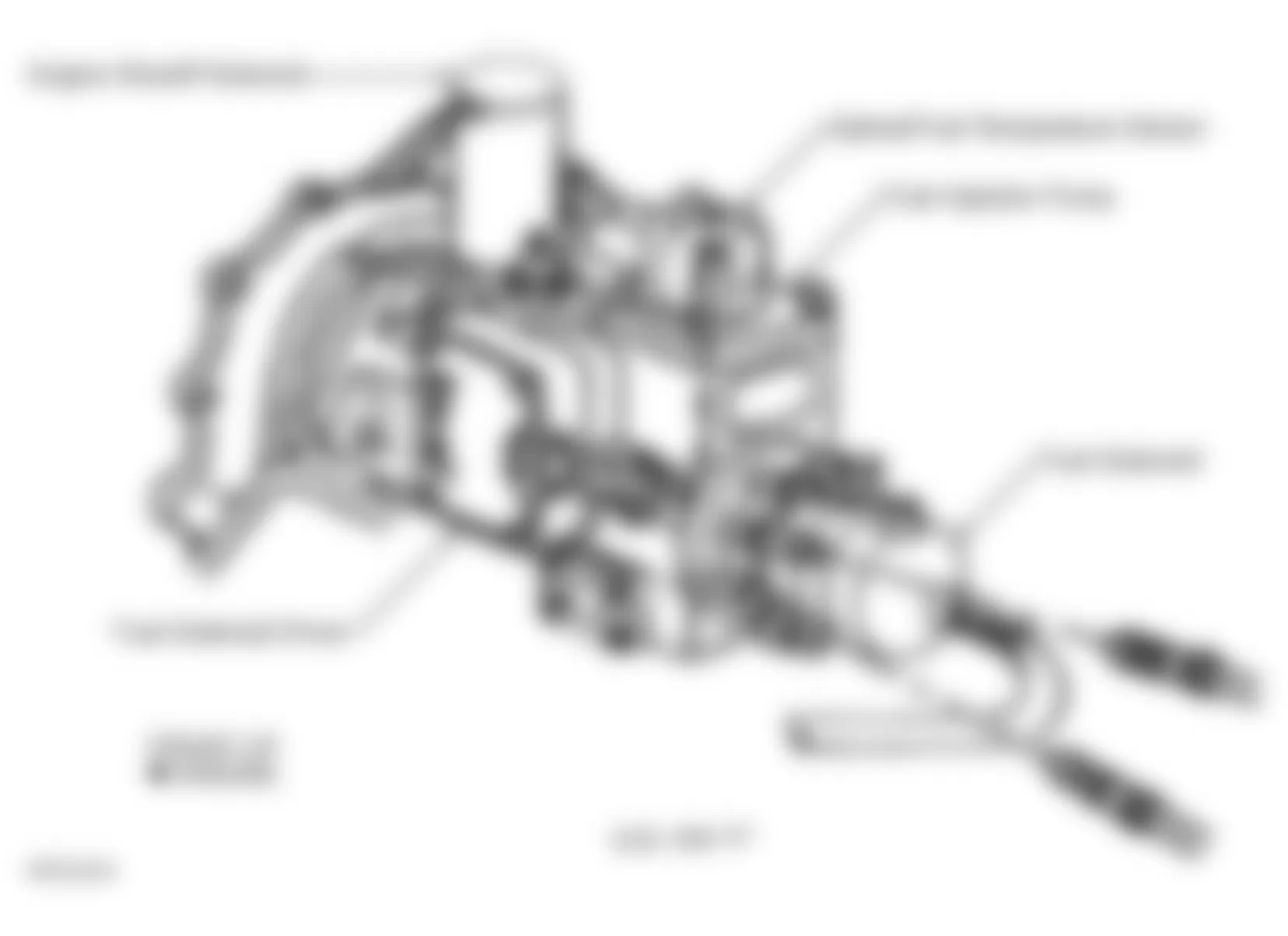 Chevrolet Forward Control P12 1999 - Component Locations -  Fuel Injection Pump (6.5L VIN F)