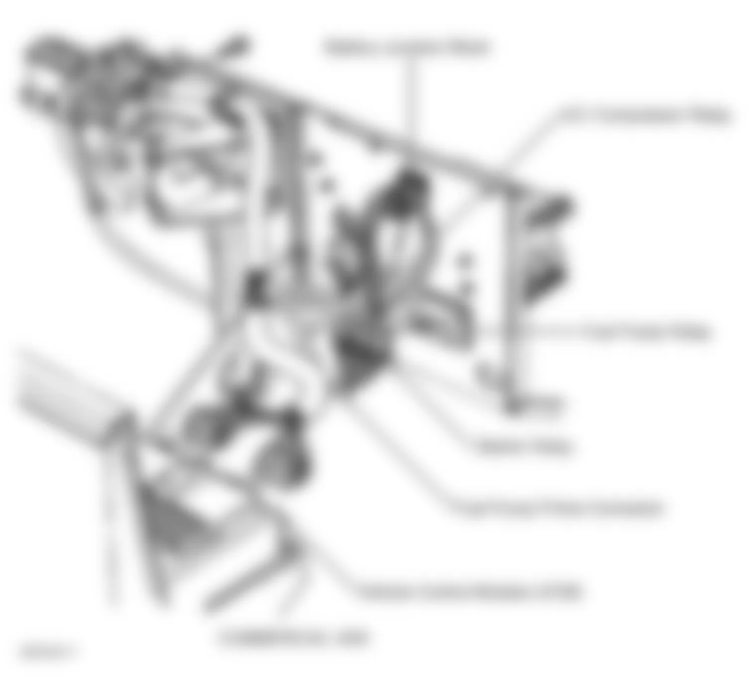 Chevrolet Forward Control P12 1999 - Component Locations -  Rear Of Engine Compartment (Commercial Van)