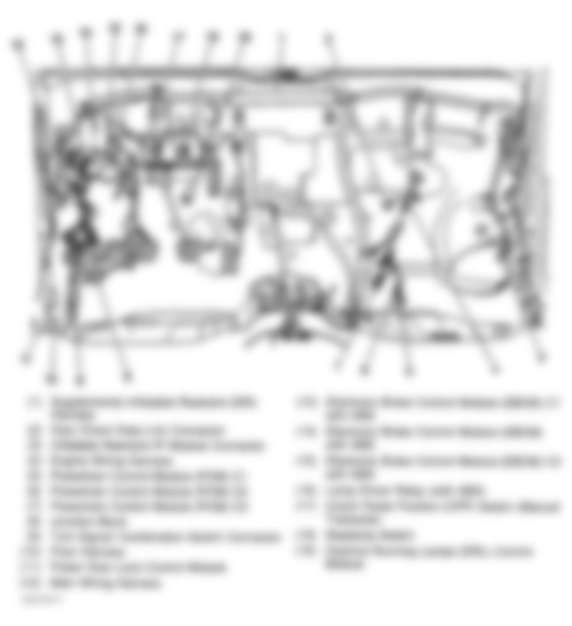 Chevrolet Metro 1999 - Component Locations -  Locating Instrument Panel Electrical Components