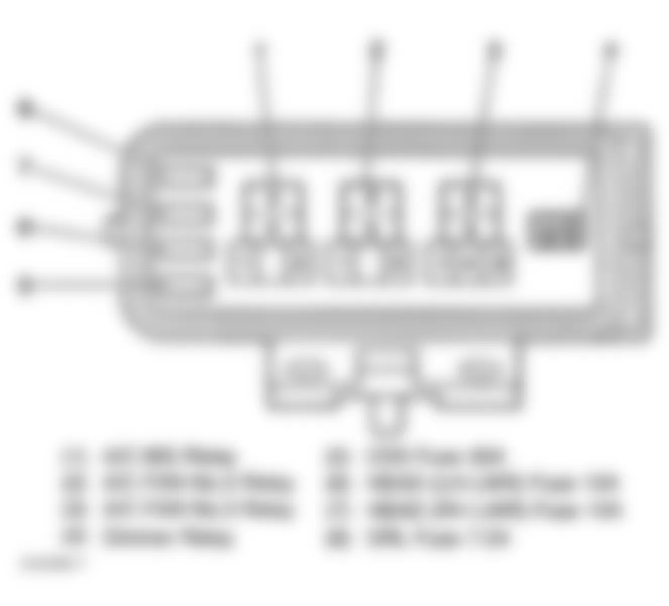 Chevrolet Prizm 1999 - Component Locations -  Fuse & Relay Block 2 - View & Identification