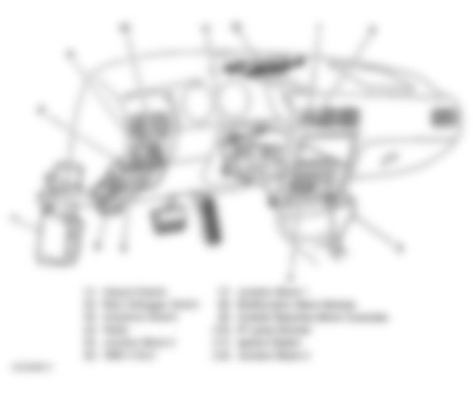 Chevrolet Prizm 1999 - Component Locations -  Locating Junction Blocks