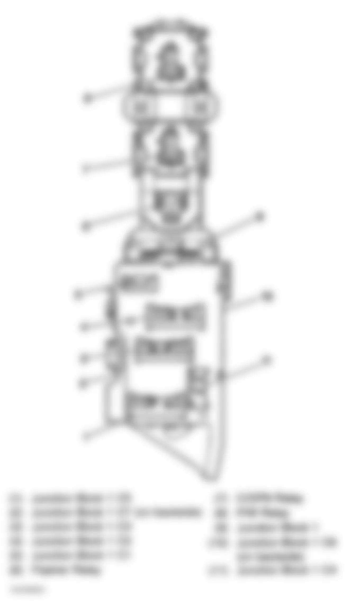 Chevrolet Prizm 1999 - Component Locations -  Identifying Junction Block 1