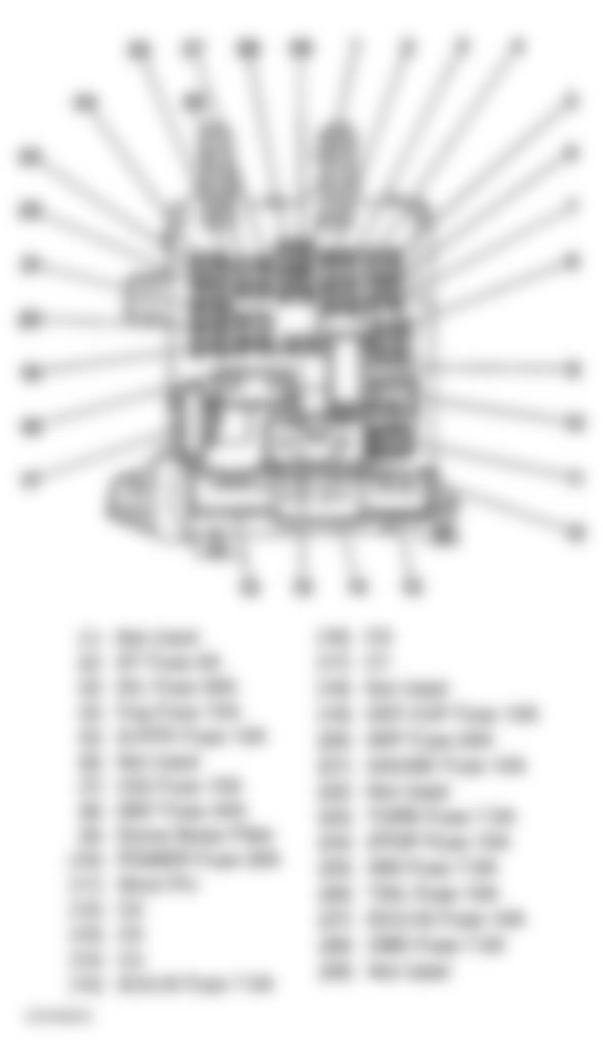 Chevrolet Prizm LSi 1999 - Component Locations -  Identifying Junction Block 2