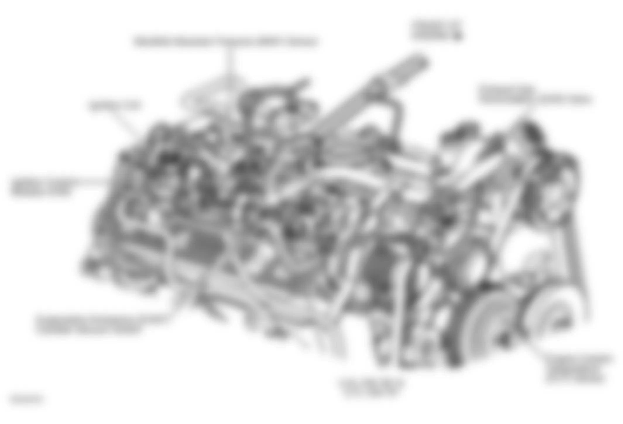 Chevrolet RV Cutaway G3500 1999 - Component Locations -  Top Right Of Engine (5.0L VIN M & 5.7L VIN R)