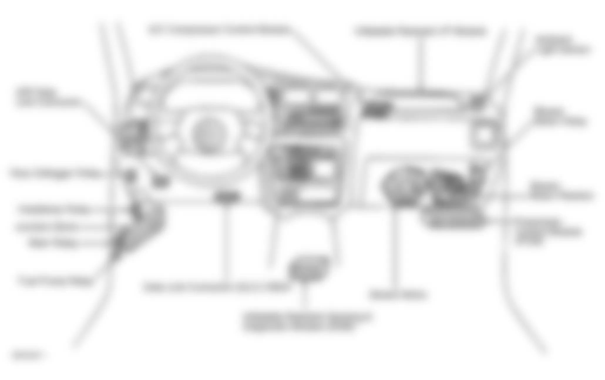 Chevrolet Tracker 1999 - Component Locations -  Dash